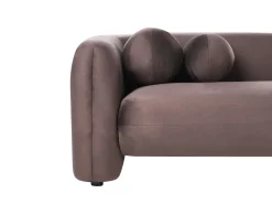 Set da salotto 4 posti LEIREN Velluto Marrone scuro