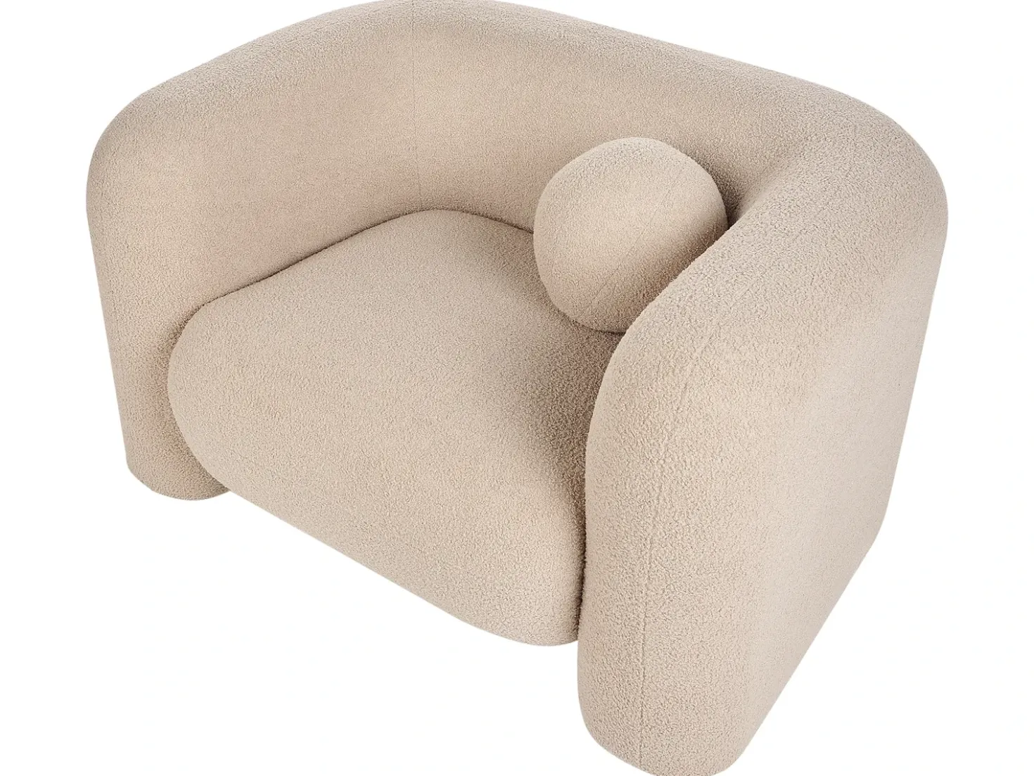 Set da salotto 5 posti LEIREN Bouclé Beige