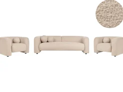 Set da salotto 5 posti LEIREN Bouclé Beige