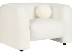 Set da salotto 4 posti LEIREN Bouclé Bianco