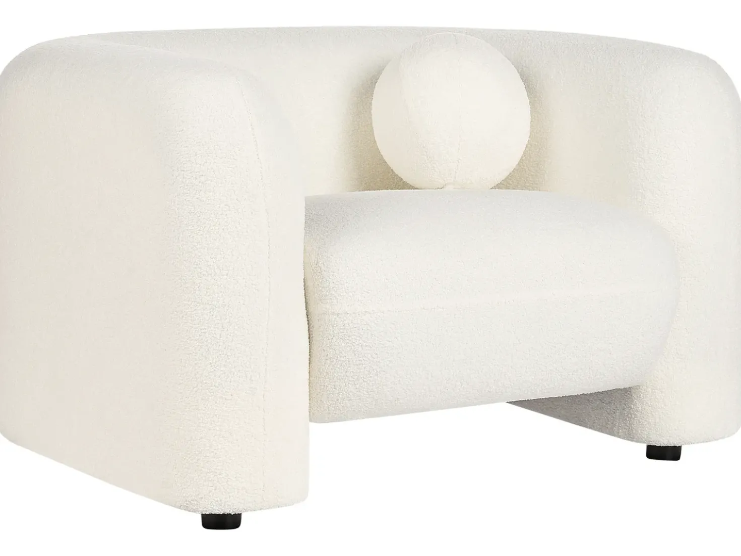 Set da salotto 4 posti LEIREN Bouclé Bianco