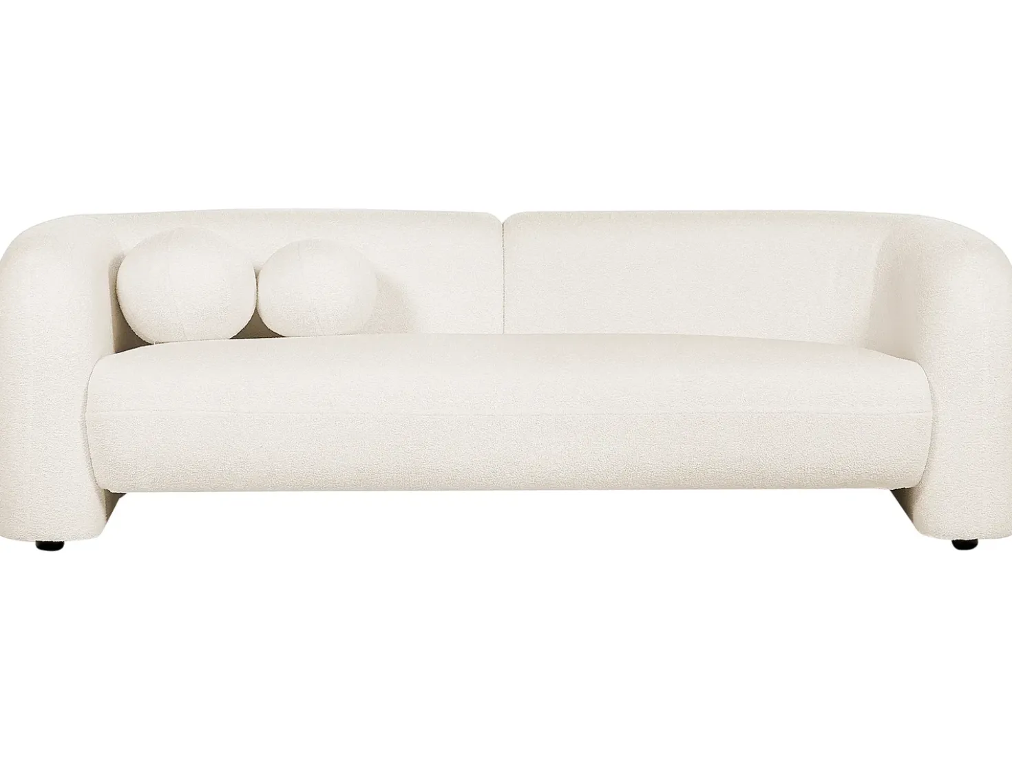 Set da salotto 4 posti LEIREN Bouclé Bianco
