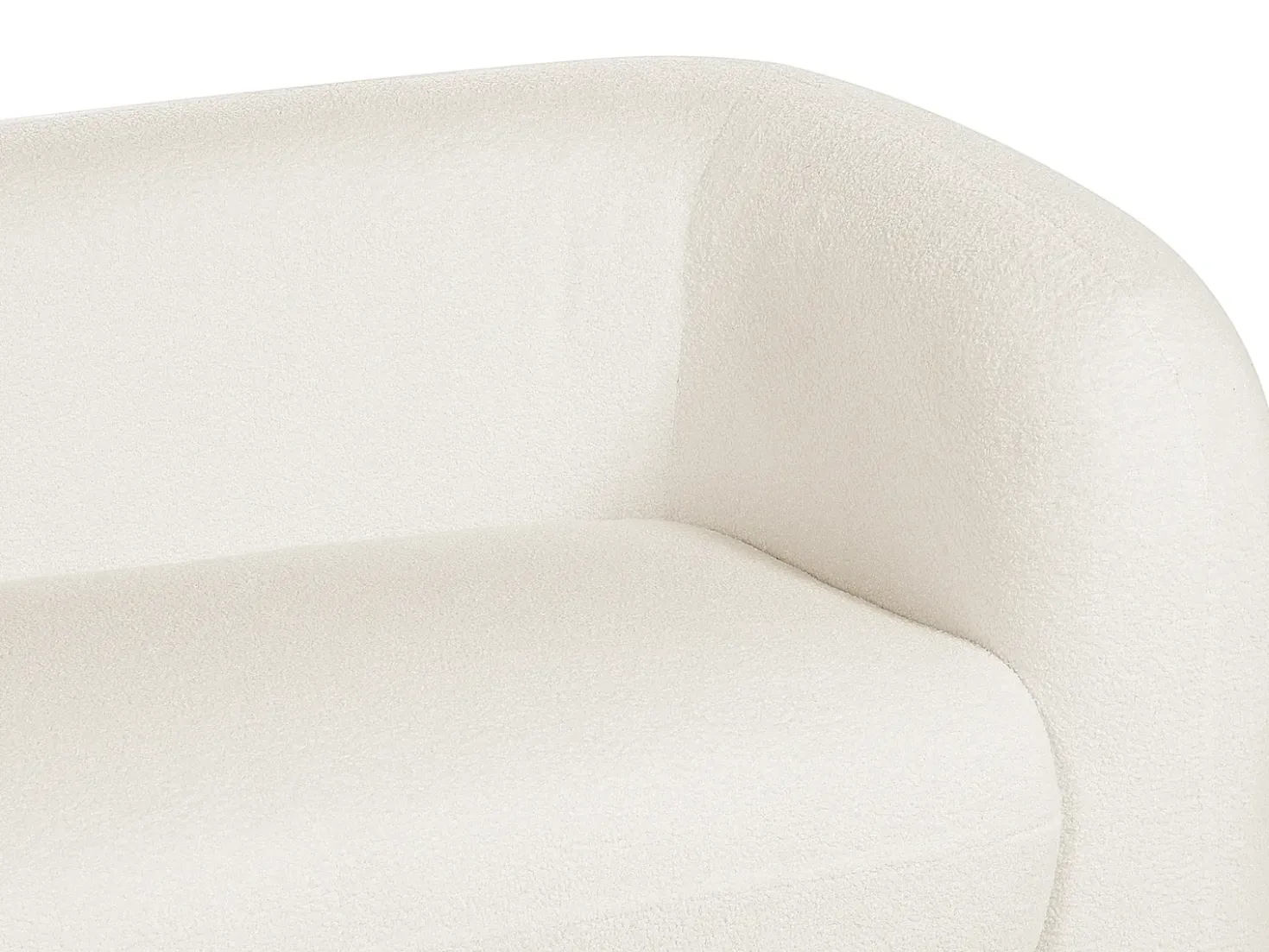 Set da salotto 4 posti LEIREN Bouclé Bianco