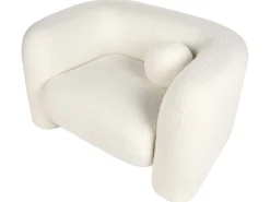 Set da salotto 4 posti LEIREN Bouclé Bianco