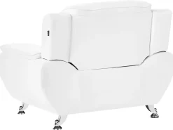 Set da salotto 6 posti LEIRA Pelle sintetica Bianco