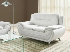 Set da salotto 6 posti LEIRA Pelle sintetica Bianco