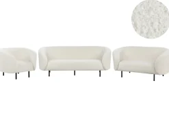 Set da salotto 6 posti LOEN Bouclé Bianco