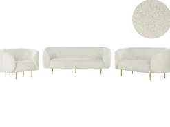 Set da salotto 6 posti LOEN Bouclé Bianco