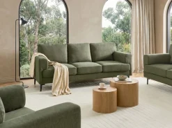 Set da salotto 6 posti LOUSTO Tessuto Verde