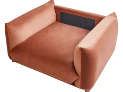 Set da salotto 5 posti LUVOS Velluto Marrone dorato