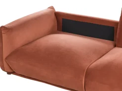 Set da salotto 5 posti LUVOS Velluto Marrone dorato
