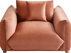 Set da salotto 5 posti LUVOS Velluto Marrone dorato