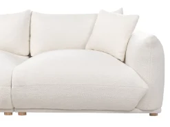 Set da salotto 5 posti LUVOS Bouclé Bianco sporco