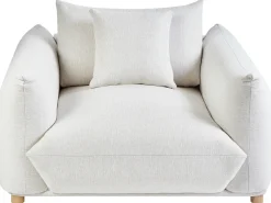Set da salotto 5 posti LUVOS Tessuto Bianco sporco