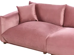 Set da salotto 5 posti LUVOS Velluto Rosa