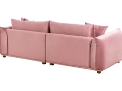 Set da salotto 5 posti LUVOS Velluto Rosa