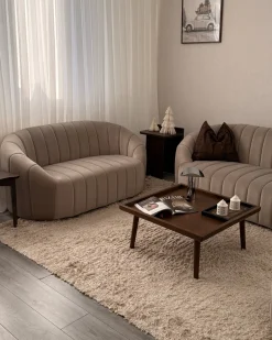 Set da salotto 6 posti MALUNG Velluto Beige
