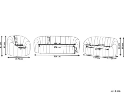 Set da salotto 6 posti MALUNG Velluto Beige