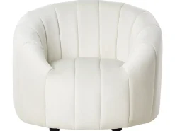 Set da salotto 6 posti MALUNG Velluto Bianco sporco