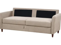 Set da salotto 5 posti MARE Tessuto Tortora con contenitore