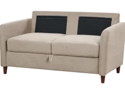 Set da salotto 5 posti MARE Tessuto Tortora con contenitore