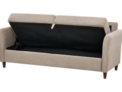 Set da salotto 5 posti MARE Tessuto Tortora con contenitore