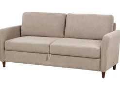 Set da salotto 5 posti MARE Tessuto Tortora con contenitore