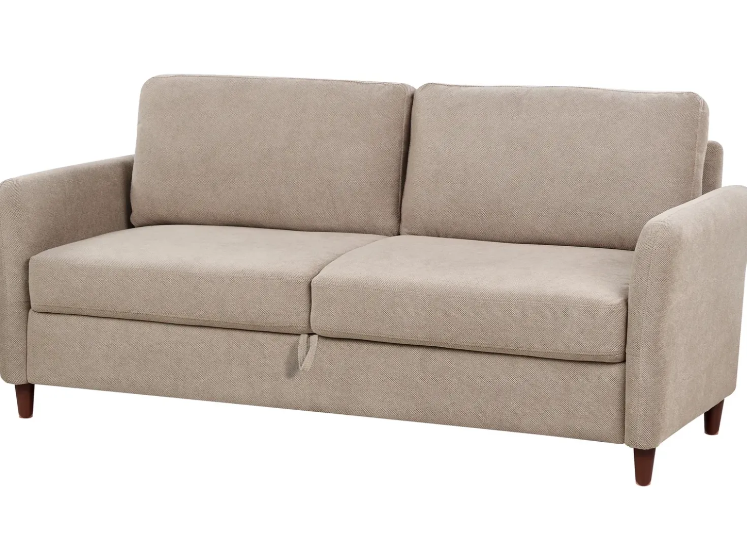 Set da salotto 5 posti MARE Tessuto Tortora con contenitore