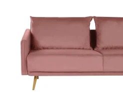 Set da salotto 5 posti MAURA Velluto Rosa