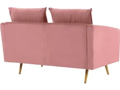 Set da salotto 5 posti MAURA Velluto Rosa