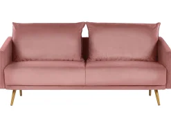Set da salotto 5 posti MAURA Velluto Rosa