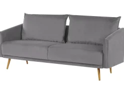 Set da salotto 5 posti MAURA Velluto Grigio