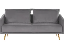 Set da salotto 5 posti MAURA Velluto Grigio