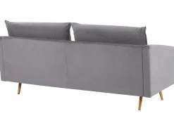 Set da salotto 5 posti MAURA Velluto Grigio
