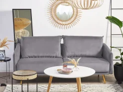 Set da salotto 5 posti MAURA Velluto Grigio
