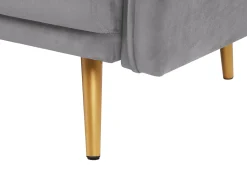 Set da salotto 5 posti MAURA Velluto Grigio