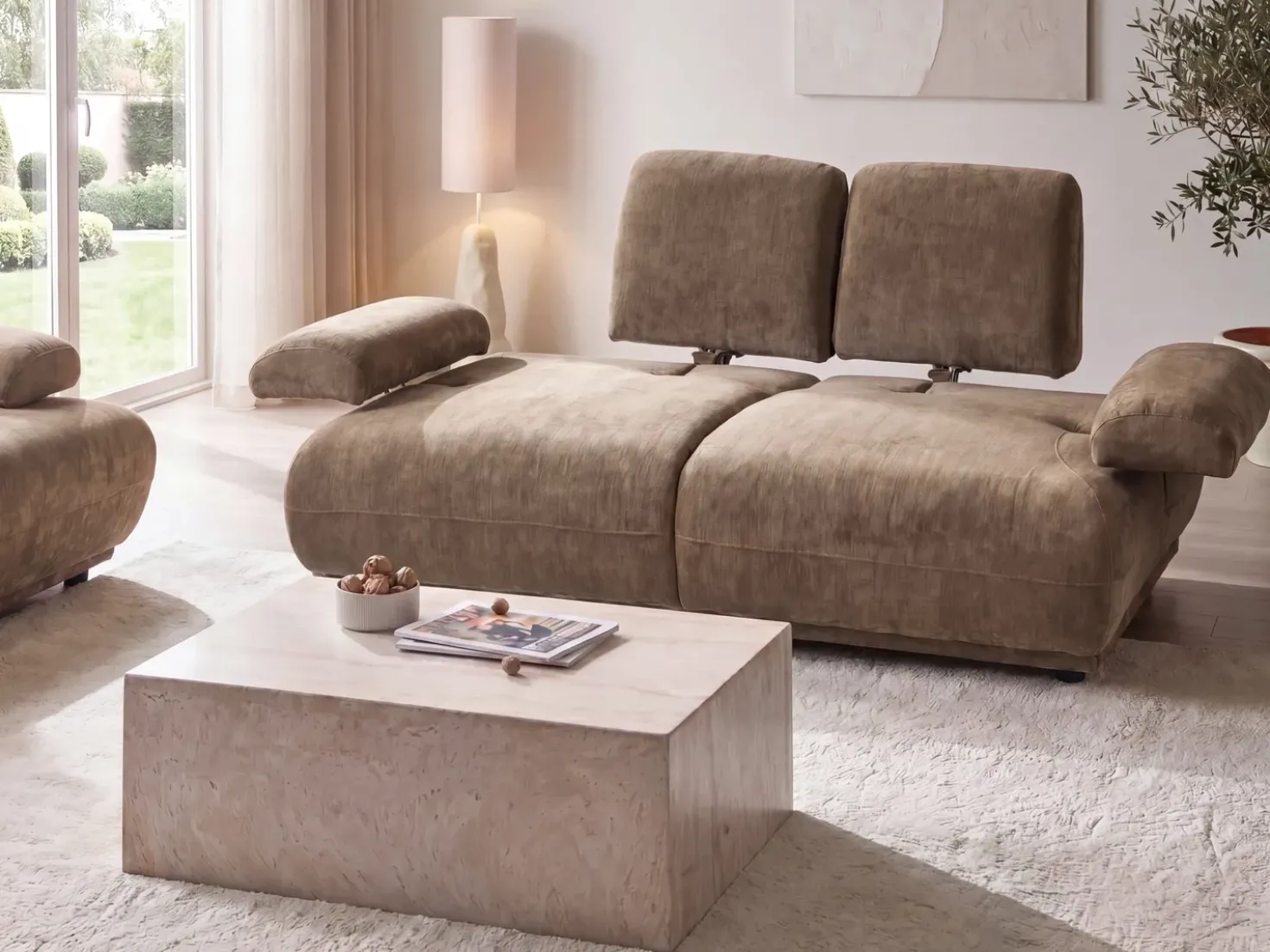 Set da salotto 5 posti NACKA Marrone