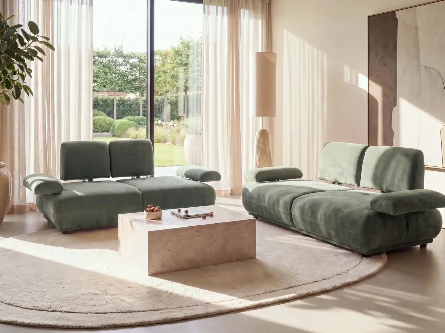 Set da salotto 5 posti NACKA Verde chiaro