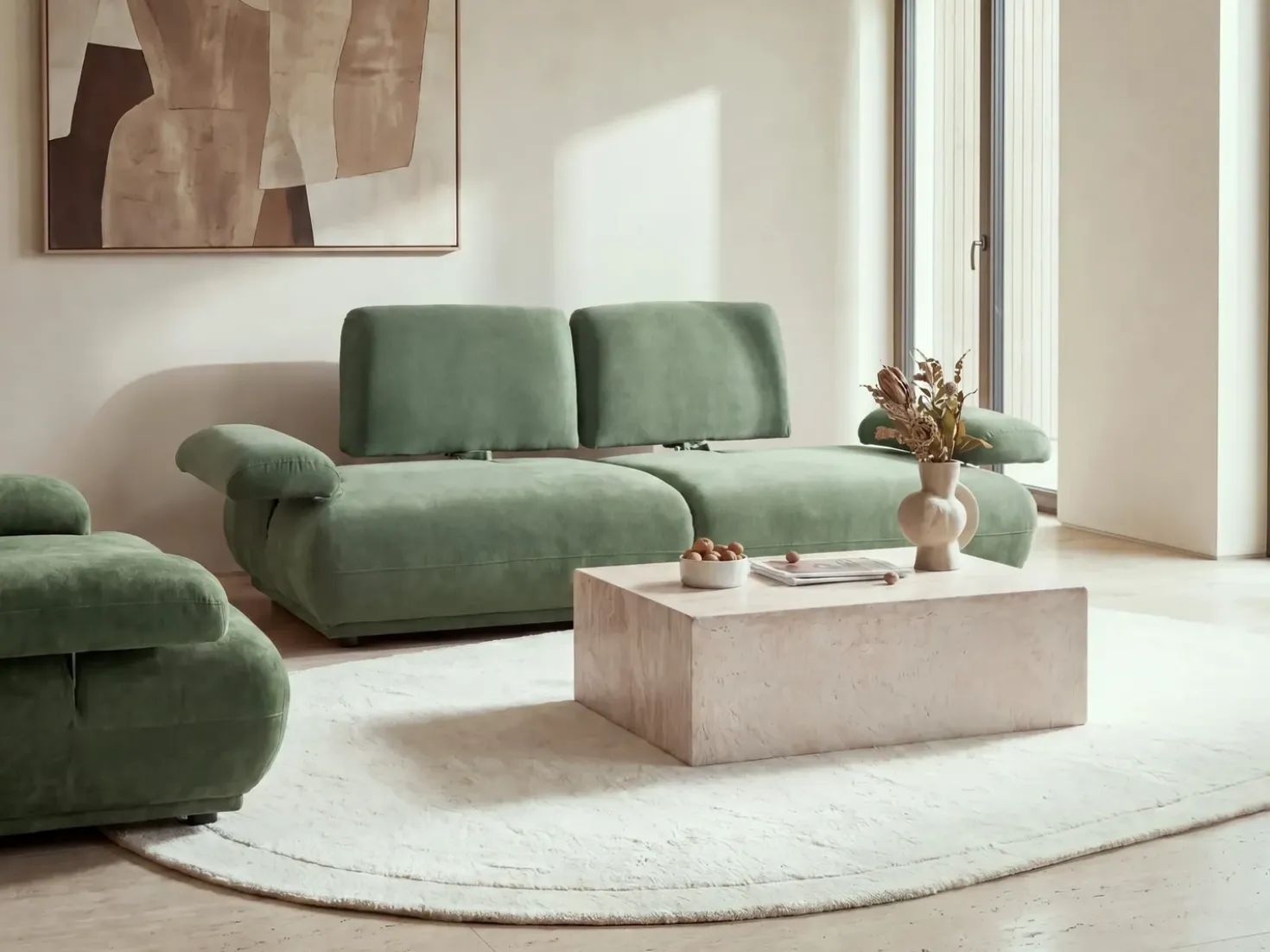 Set da salotto 5 posti NACKA Verde chiaro