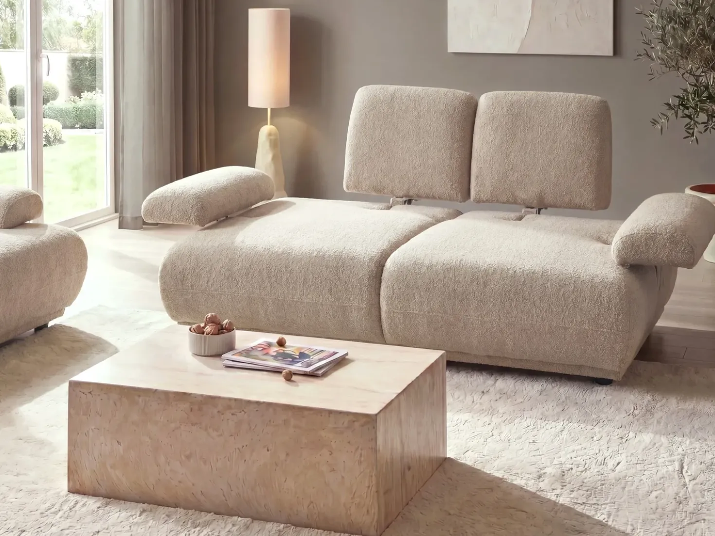 Set da salotto 5 posti NACKA Bouclé Beige