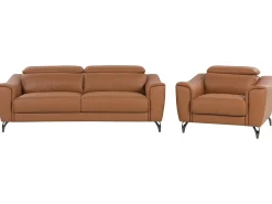 Set da salotto 4 posti NARWIK Pelle naturale Marrone
