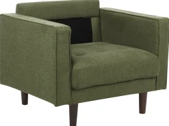 Set da salotto 3 posti NURMO Tessuto Verde scuro