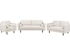 Set da salotto 6 posti NURMO Tessuto Beige chiaro