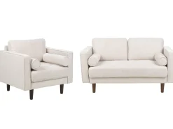 Set da salotto 3 posti NURMO Tessuto Beige chiaro