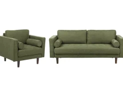 Set da salotto 4 posti NURMO Tessuto Verde scuro