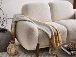 Set da salotto 4 posti ODNES Bouclé Bianco