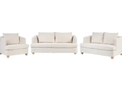 Set da salotto 6 posti RATTVIK Bouclé Bianco sporco