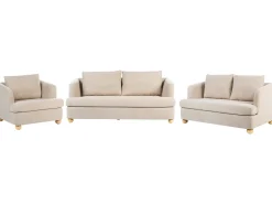 Set da salotto 6 posti RATTVIK Bouclé Beige