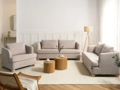 Set da salotto 6 posti RATTVIK Bouclé Beige
