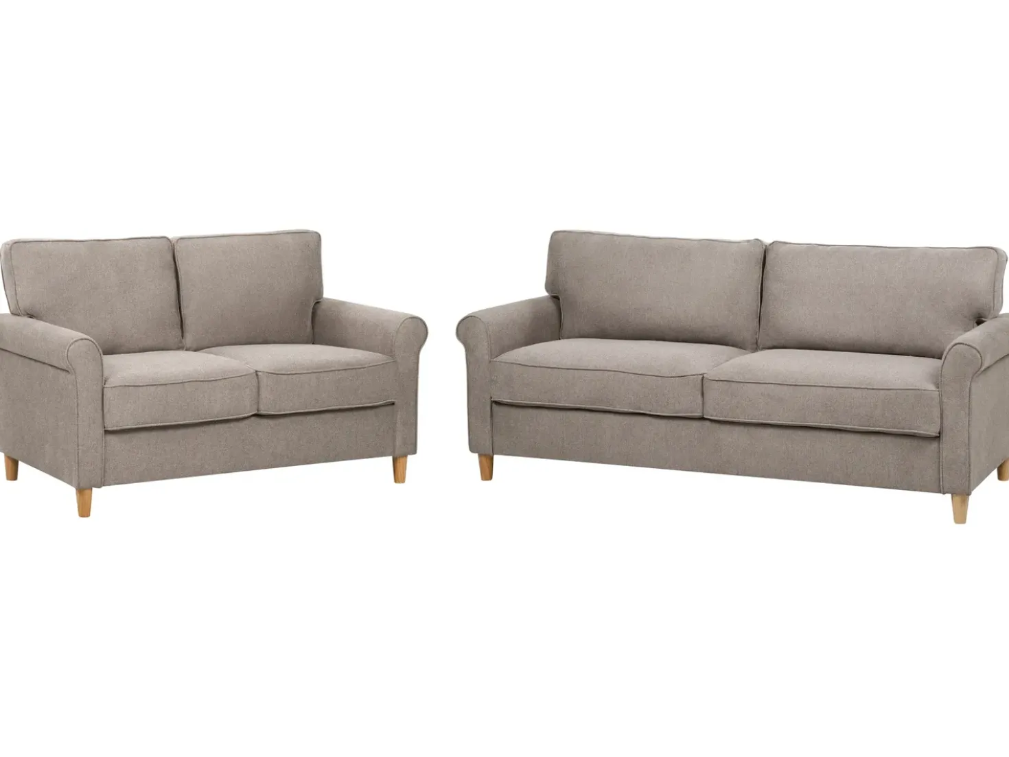 Set da salotto 5 posti RONNEBY Tessuto Marrone chiaro